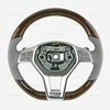 13-16 Mercedes-Benz SL400 SL550 Walnut Wood Grey Leather Steering Wheel # 231-460-26-03-7K53