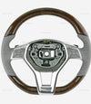 13-16 Mercedes-Benz SL400 SL550 Walnut Wood Grey Leather Steering Wheel # 231-460-26-03-7K53