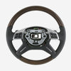 12-15 Mercedes-Benz GL350 GL450 GL550 GL63 AMG ML350 ML550 Wood & Leather Steering Wheel # 166-460-18-03-9E38