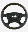 06-08 Mercedes-Benz CLS550 CLS63 Laurel Wood Leather Steering Wheel # 219-460-23-03-9E37