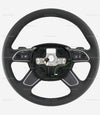 12-15 Audi Q7 Tiptronic Leather Steering Wheel Heated # 4L0-419-091-AH-1KT