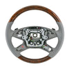10-13 Mercedes-Benz E350 E400 E550 Walnut Wood Gray Leather Steering Wheel # 212-460-16-03-7K53