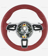 17-24 Porsche Cayman Boxster 911 PDK Bordeaux Red Leather Steering Wheel # 95B-419-091-AJ-OG6