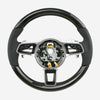 17-24 Porsche Cayman Boxster 911 Carbon Fiber Black Leather Steering Wheel # 9P1-419-091-EK-A34