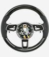 17-24 Porsche Cayman Boxster 911 Carbon Fiber Black Leather Steering Wheel # 9P1-419-091-EK-A34