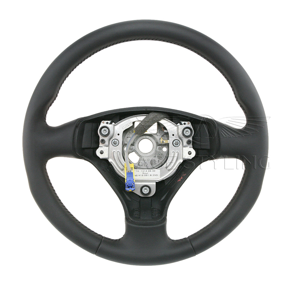 01-06 Audi TT 8N Steering Wheel Black Leather # 8N0-419-091-B-1KT