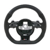 13-16 Audi RS3 Suede Flat Bottom Steering Wheel # 8V0-419-091-AB-VMJ