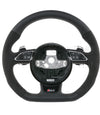 13-16 Audi RS3 Suede Flat Bottom Steering Wheel # 8V0-419-091-AB-VMJ