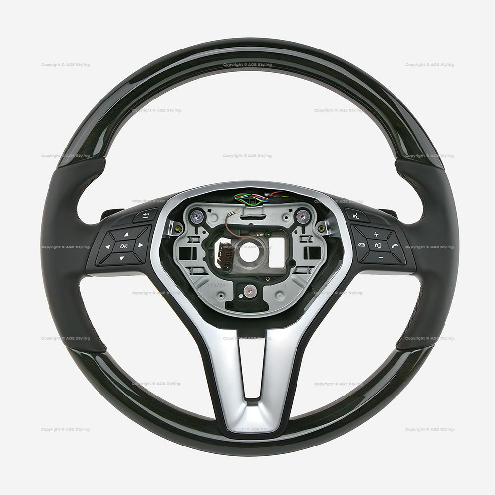 Mercedes-Benz E350 E400 E550 E63 CLS550 Ash Wood & Leather Steering Wheel # 218-460-42-03-9E38