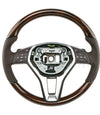 14-15 Mercedes-Benz E350 E400 E550 Walnut Wood Brown Leather Steering Wheel # 218-460-42-18-8R01
