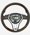 14-15 Mercedes-Benz E350 E400 E550 Walnut Wood Brown Leather Steering Wheel # 218-460-42-18-8R01