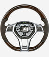 13-16 Mercedes-Benz SL400 SL550 Walnut Wood Brown Leather Steering Wheel # 231-460-26-03-8R01