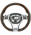 2016 Mercedes-Benz SLK300 SLK350 Walnut Wood Brown Leather Steering Wheel # 231-460-51-03-8R01