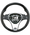 17-19 Mercedes-Benz GLS450 GLS550 GLS63 Piano Black Wood Leather Steering Wheel # 002-460-39-03-9E38