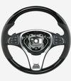 17-19 Mercedes-Benz GLS450 GLS550 GLS63 Piano Black Wood Leather Steering Wheel # 002-460-39-03-9E38