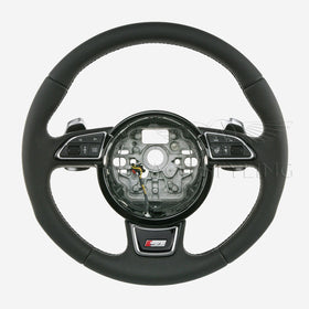 13-18 Audi S7 Heated Steering Wheels w Gear Shift Paddles # 4G0-419-091-H-IWJ