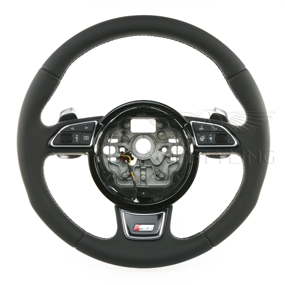13-18 Audi S7 Heated Steering Wheels w Gear Shift Paddles # 4G0-419-091-H-IWJ