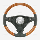 03-10 Porsche Cayenne Olive Wood Gray Leather Steering Wheel # 7L5-419-091-M-6P1