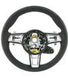17-19 Porsche 911 Cayman Boxster Suede Steering Wheel w Chrono # 9P1-419-091-FF-2W0