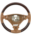 03-10 Porsche Cayenne Walnut Wood Havana Leather Steering Wheel # 7L5-419-091-L-PBD