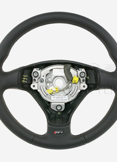01-02 Audi RS4 B5 Quattro GmbH Punched Leather Steering Wheel # 8D0-419-091-AB-2A8