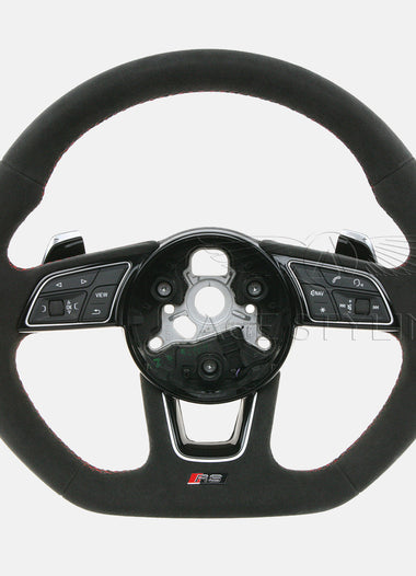 19-21 Audi RS5 Flat Bottom Suede Steering Wheel # 8W0-419-091-EF-NTW
