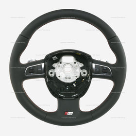 05-08 Audi S6 C6 4F DSG Leather Steering Wheel # 4F0-419-091-DA-VMJ