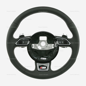13-16 Audi S4 Leather Steering Wheel With Gear Shift Paddles # 8K0-419-091-DD-IWQ