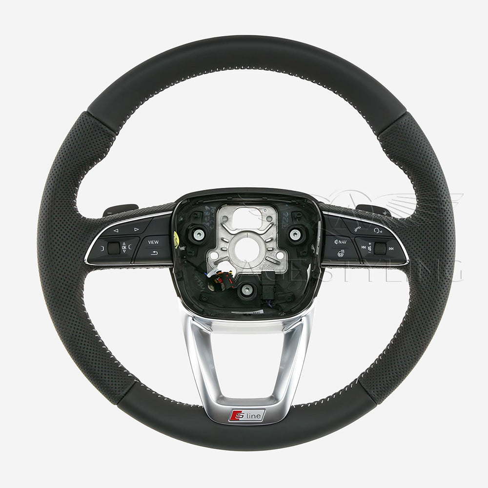 17-20 Audi Q7 A4 S-Line Heated Steering Wheel # 4M0-419-091-E-PPP