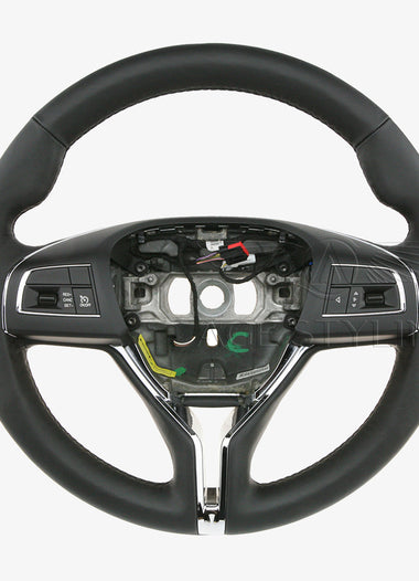 13-19 Maserati Ghibli M157 Quattroporte VI M156 Leather Steering Wheel # 670044539