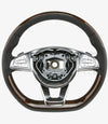 14-17 Mercedes-Benz S550 S600 Walnut Wood Black Leather Steering Wheel # 002-460-80-03-9E38