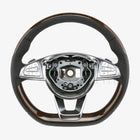 14-17 Mercedes-Benz S550 S600 Lenkrad Walnussholz Schwarzes Leder # 002-460-80-03-9E38