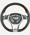 14-15 Mercedes-Benz E250 E350 E550 Flat Bottom Walnut Wood Steering Wheel # 231-460-02-03-7N55