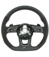 17-22 Audi RS3 Flat Bottom Suede Steering Wheel # 8V0-419-091-CC-MCY