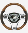 13-16 Mercedes-Benz SL400 SL550 Poplar Wood Espresso Brown Steering Wheel # 231-460-25-03-8R01