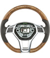 13-16 Mercedes-Benz SL400 SL550 Poplar Wood Leather Steering Wheel # 231-460-21-03-9E38
