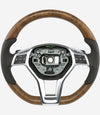 13-16 Mercedes-Benz SL400 SL550 Poplar Wood Leather Steering Wheel # 231-460-21-03-9E38