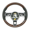 17-19 Porsche 911 Cayman Boxster Mahogany Wood Steering Wheel # 9P1-419-091-EL-A34