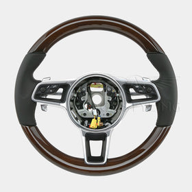17-24 Porsche Cayman Boxster 911  Mahogany Wood Steering Wheel # 9P1-419-091-EL-A34