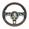 17-19 Porsche 911 Cayman 718 Boxster Mahogany Wood Steering Wheel # 991-044-803-53-8YR