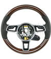 17-20 Porsche Cayman Boxster Yachting Mahogany Wood Steering Wheel # 9P1-419-091-EF-A34