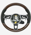 17-24 Porsche Cayman Boxster Yachting Mahogany Wood Steering Wheel # 9P1-419-091-ME-A34