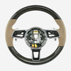 Porsche Steering15-20 Porsche Macan Anthracite Birch Wood Beige Leather Steering Wheel # 95B-419-091-AN-9J9