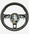 15-24 Porsche Macan Anthracite Birch Wooad Gray Leather Steering Wheel # 95B-419-091-AN-OE5