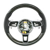 15-20 Porsche Macan Anthracite Birch Wood Black Leather Steering Wheel # 95B-419-091-AN-A34