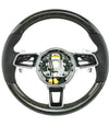 15-20 Porsche Macan Anthracite Birch Wood Black Leather Steering Wheel # 95B-419-091-AN-A34