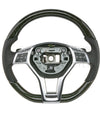 13-18 Mercedes-Benz Black Ash Wood Flat Bottom Steering Wheel # 231-460-28-03-9E38