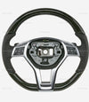 13-18 Mercedes-Benz Black Ash Wood Flat Bottom Steering Wheel # 231-460-28-03-9E38