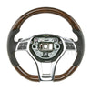 13-16 Mercedes-Benz SL400 SL500 SL550 SL63 SL65 Walnut Wood Black Leather Steering Wheel # 231-460-22-03-9E38