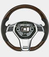 13-16 Mercedes-Benz SL400 SL500 SL550 SL63 SL65 Walnut Wood Black Leather Steering Wheel # 231-460-22-03-9E38